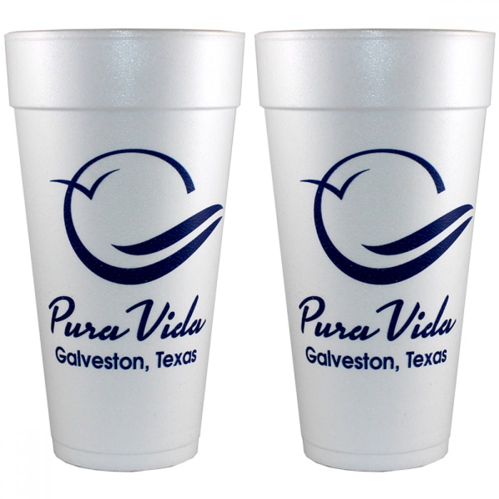 24 oz. Foam Cups with Full Color Custom Logo