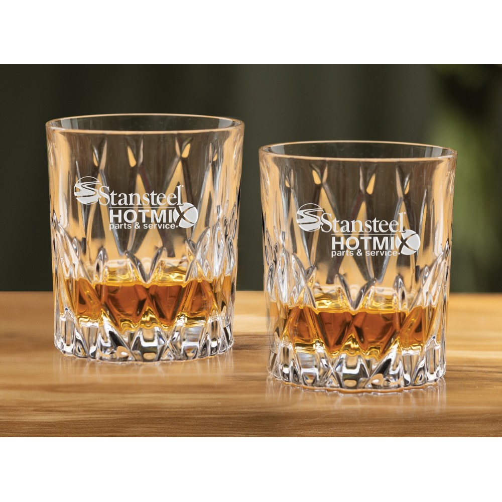 Promotional 10 Oz. Wicker Rocks Glass