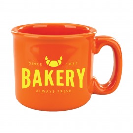 15 oz. Solid Orange Campfire Mug with Logo