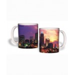 White Mug (11 Oz., Cleveland Skyline Mug) with Logo