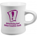 Customized 10 Oz. White Diner Ceramic Mug