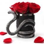 Promotional Silver Black Cobra Cup Stainless Steel Resin Double-Layer Mug