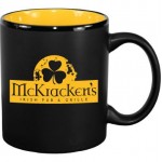 Customized 11 oz. Yellow In / Matte Black Out Hilo C Handle Mug