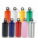 20 Oz Aluminum Sport Water Bottle W/ Carabiners Clip with Logo