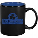 11 oz. Country Blue In / Matte Black Out Hilo C Handle Mug with Logo