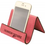 Pink Laserable Leatherette Easel Style Holder with Logo
