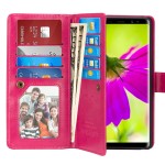 Custom Printed iBank(R) Samsung Galaxy Note 8 Leatherette Wallet Case (Pink)