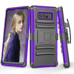 Logo Branded iBank(R) Samsung Galaxy Note 8 Shockproof Case (Purple)