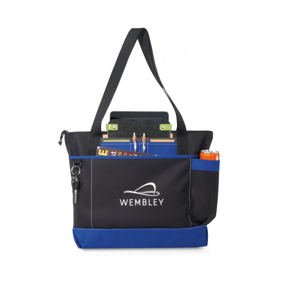 Avenue Business Tote - Royal Blue with Logo
