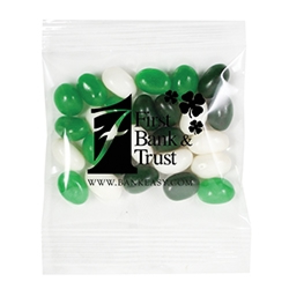 Irish Blessing Bag - Promo Snax - Jelly Belly Jelly Beans (1 Oz.) Custom Printed