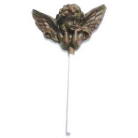 0.96 Oz. Chocolate Cherub On A Stick Logo Branded