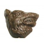 1.12 Oz. Chocolate Wolf Head - Teeth Showing Custom Printed