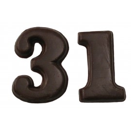 Medium Number 1 Stock Chocolate Shape Custom Imprinted