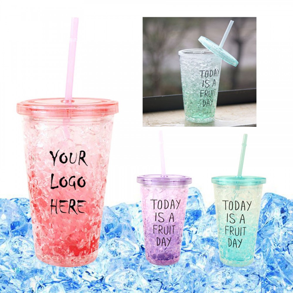 Personalised Soda Cup Tumbler With Straw BPA Free Plastic