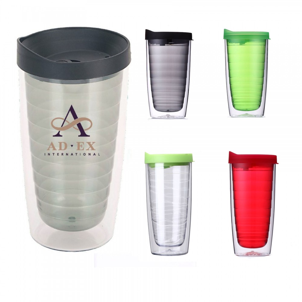16oz Glass Cup With Lid And Straw Travel Glass Tumbler With
