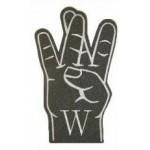 "W"/West Hand Foam Hand Mitt (18") with Logo