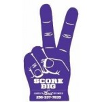 "V" for Victory Hand Foam Hand Mitt (18") with Logo