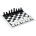 Personalized Black and Clear Glass Chess Set -13.7" Board