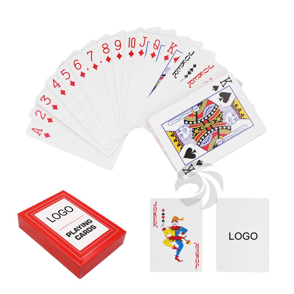 Customizable Deck of Playing Cards Cards in a Case with Logo