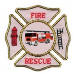 Fire Rescue Patch Temporary Tattoo with Logo
