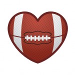 Football Heart Temporary Tattoo with Logo