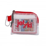 Outdoor Safety & First Aid Kit In A Zippered Clear Nylon Bag with Logo