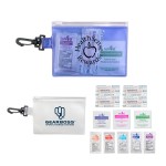 First Aid in Zip Close Pouch w/Carabiner with Logo