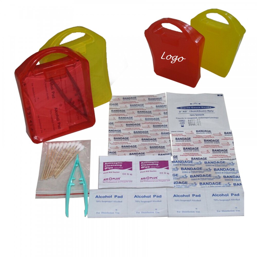First Aid Kit with Plastic Box with Logo