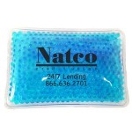 Rectangular Teal Hot/ Cold Pack with Gel Beads with Logo