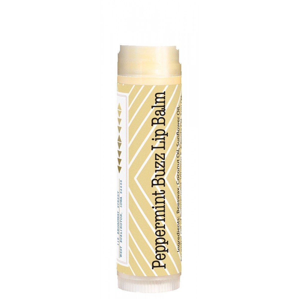 Logo Branded Peppermint Buzz Flavor Beeswax Lip Balm