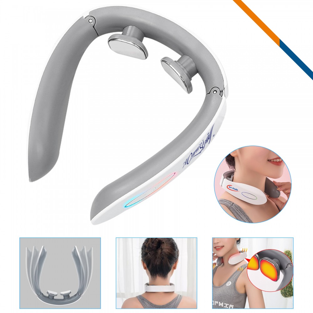 Remote Control 3d Pulse Neck Massager Hot Compress Cervical