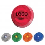 Logo Branded Round Blinking Safety Light With Back Clip
