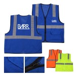 Promotional High Visibility Safety Vest with 4 Pockets