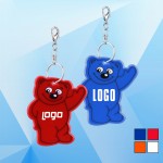 Logo Branded Bear Shaped Reflector w/Key Tag