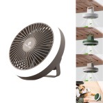 Indoor/Outdoor Portable Hanging Camping Light Rechargeable Desk Fan Small Ceiling Fan with Logo