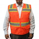 Personalized 3C Products ANSI Class 2 107-2015 Surveyor Safety Vest With "X" Reflective Striping On Back