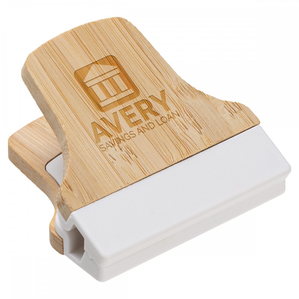 Bamboo Magnetic Power Clip with Logo