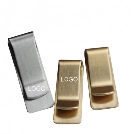 Brass Gentleman's Money Pen Clip with Logo