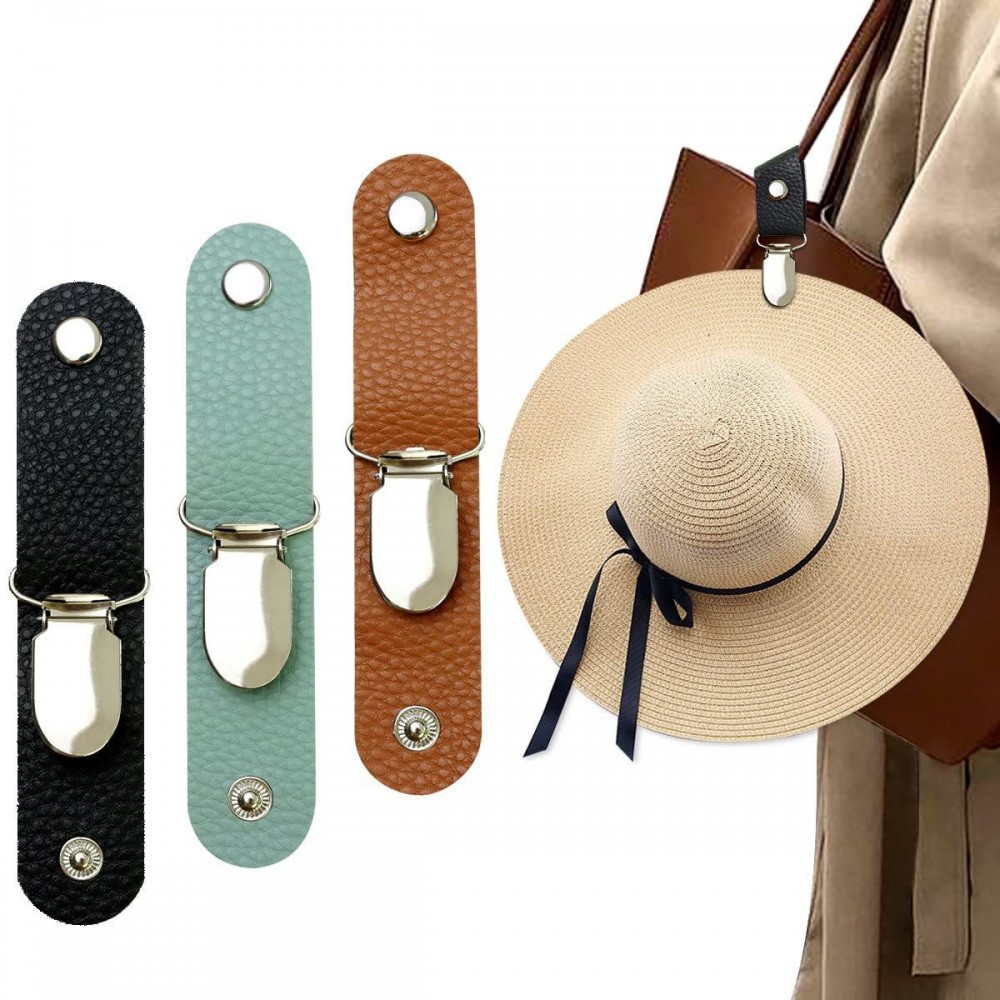 Multi Functional PU Leather Magnetic Hat Clip with Logo