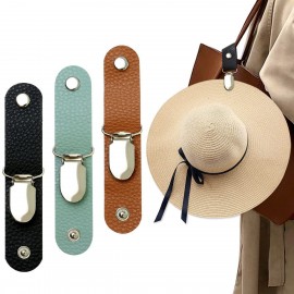 Multi Functional PU Leather Magnetic Hat Clip with Logo