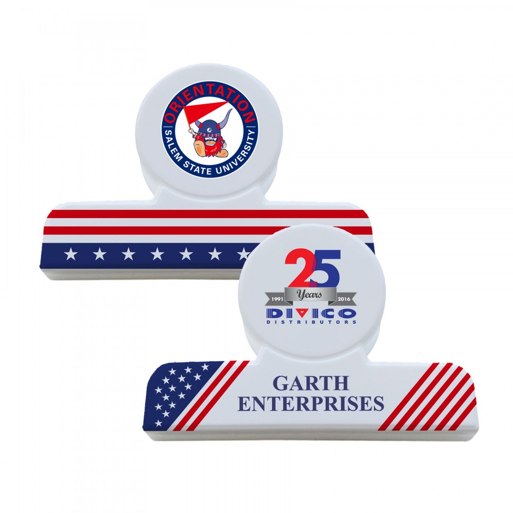 Customized Flag Design Round Bag Clip