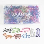 Animal Shaped Paper Clips In Clear Box 60 pieces with Logo