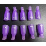 Professional Plastic Acrylic Nail Art Polish Remover Clips with Logo