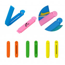 Logo Branded 2 3/4" Bag Sealing Clips Macron Color