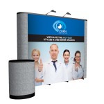 Personalized 10' Straight ARISE Floor Display Kit (Mural w/ Fabric Ends)
