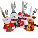 Christmas Snowman Knife Fork Bag Restaurant Decorations with Logo
