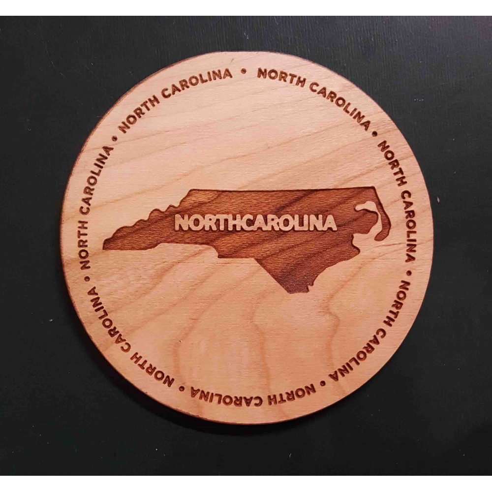 Promotional 3.5" - North Carolina Hardwood Coasters