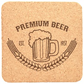 Customized 4" x 4" - Cork Coasters - Heavy Duty Premium Square