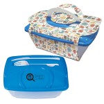 Wave Lunch Container With Custom Handle Box Custom Imprinted