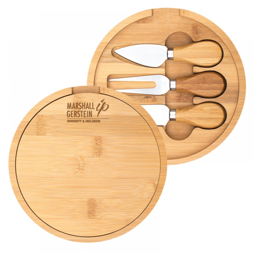 Bamboo Cutting Board with Cheese Slicer Blade, Swissmar